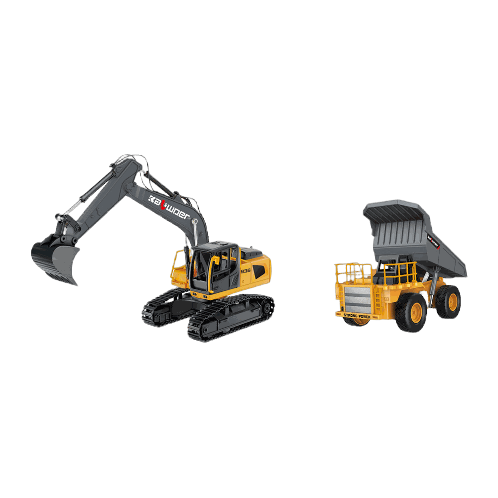 1:24 RC Excavator + Mining Truck Combo Set